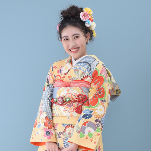 成人振袖持ち込み撮影パックのイメージ写真：振袖を着ている女性の写真